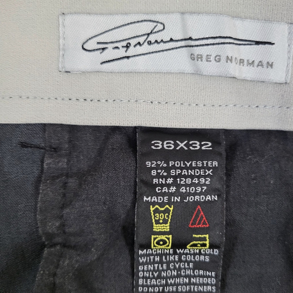 Greg Norman Polyester Spandex Blend Golf Pants Men's Size 36/32 Excellent Cond. - Picture 6 of 6